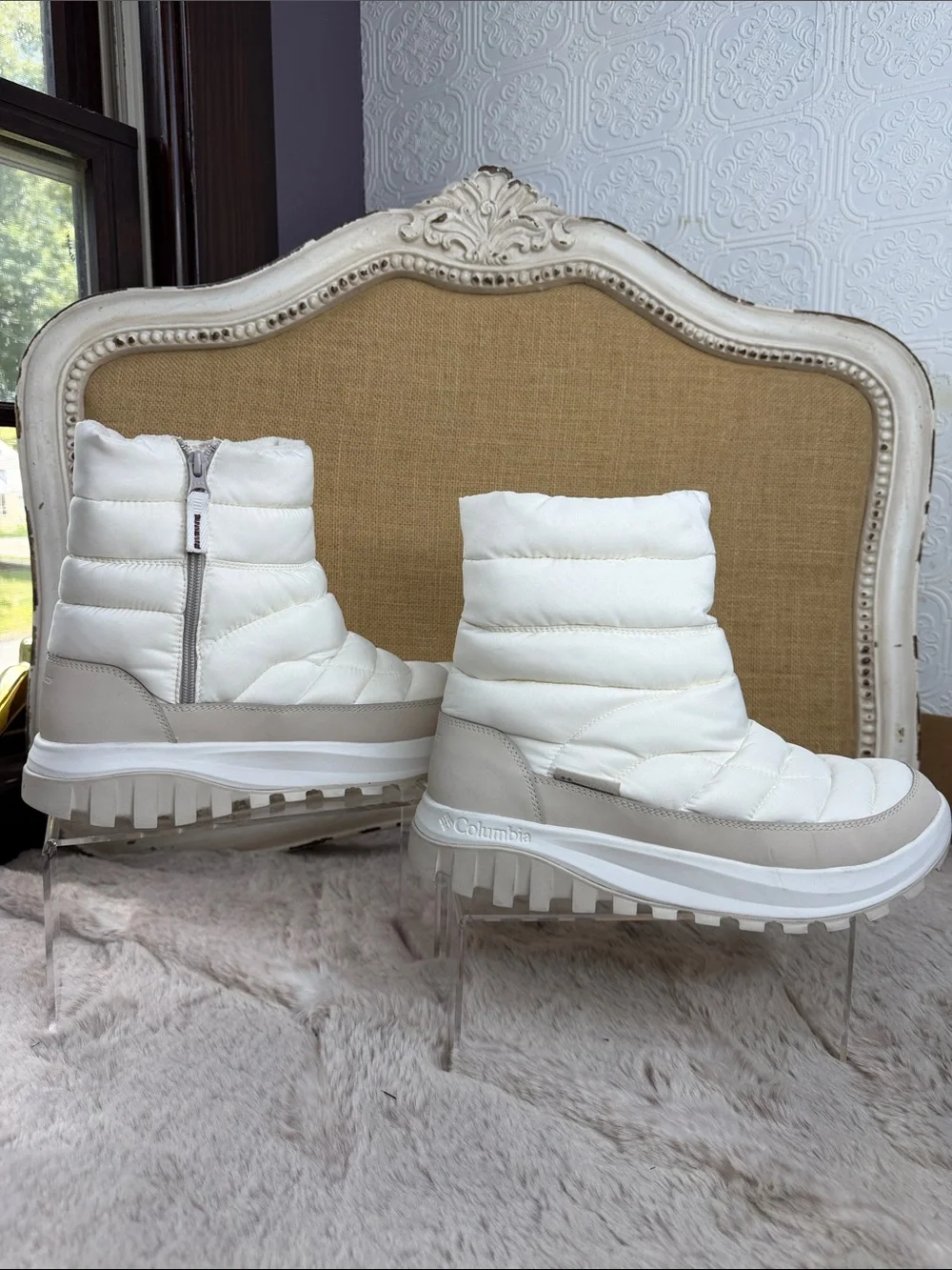 Columbia | Snowtrot Mid White Women's Puffer Winter Boots
